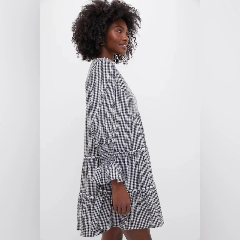 NWT Tuckernuck POMANDER PLACE‎ Navy Gingham Kenzo Dress - Picture 4 of 6